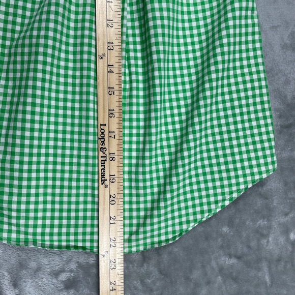 Ralph Lauren Boys Green Gingham Short Sleeve Button Down Shirt Size S 8 Cotton - Picture 9 of 9